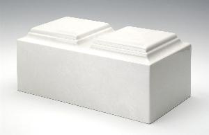 white colored cultured marble companion cremation urn